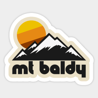 Retro Mt Baldy ))(( Tourist Souvenir Travel California Skiing Design Sticker